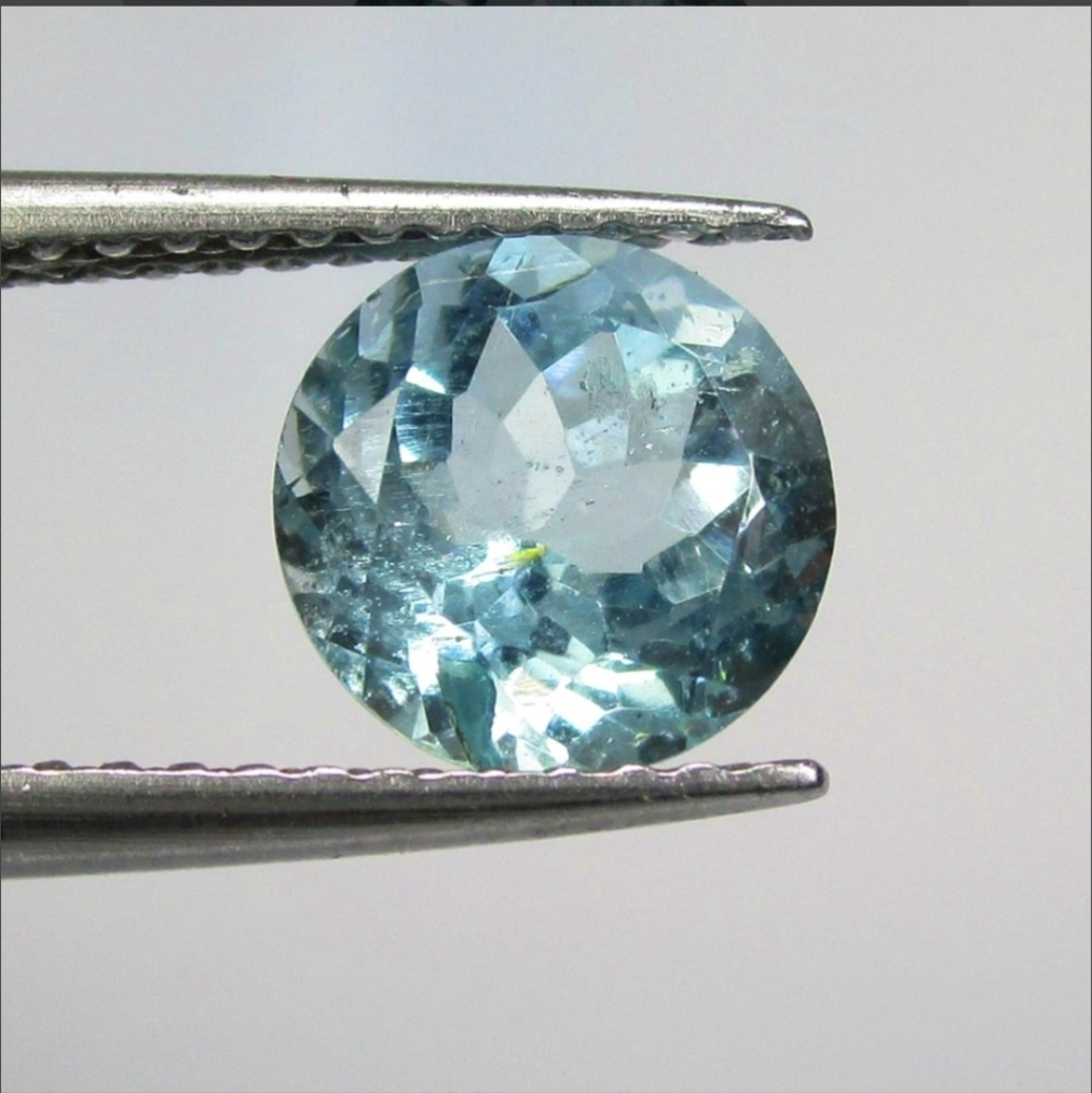 1.33 Ct Natural Water Aquamarine Round Cut